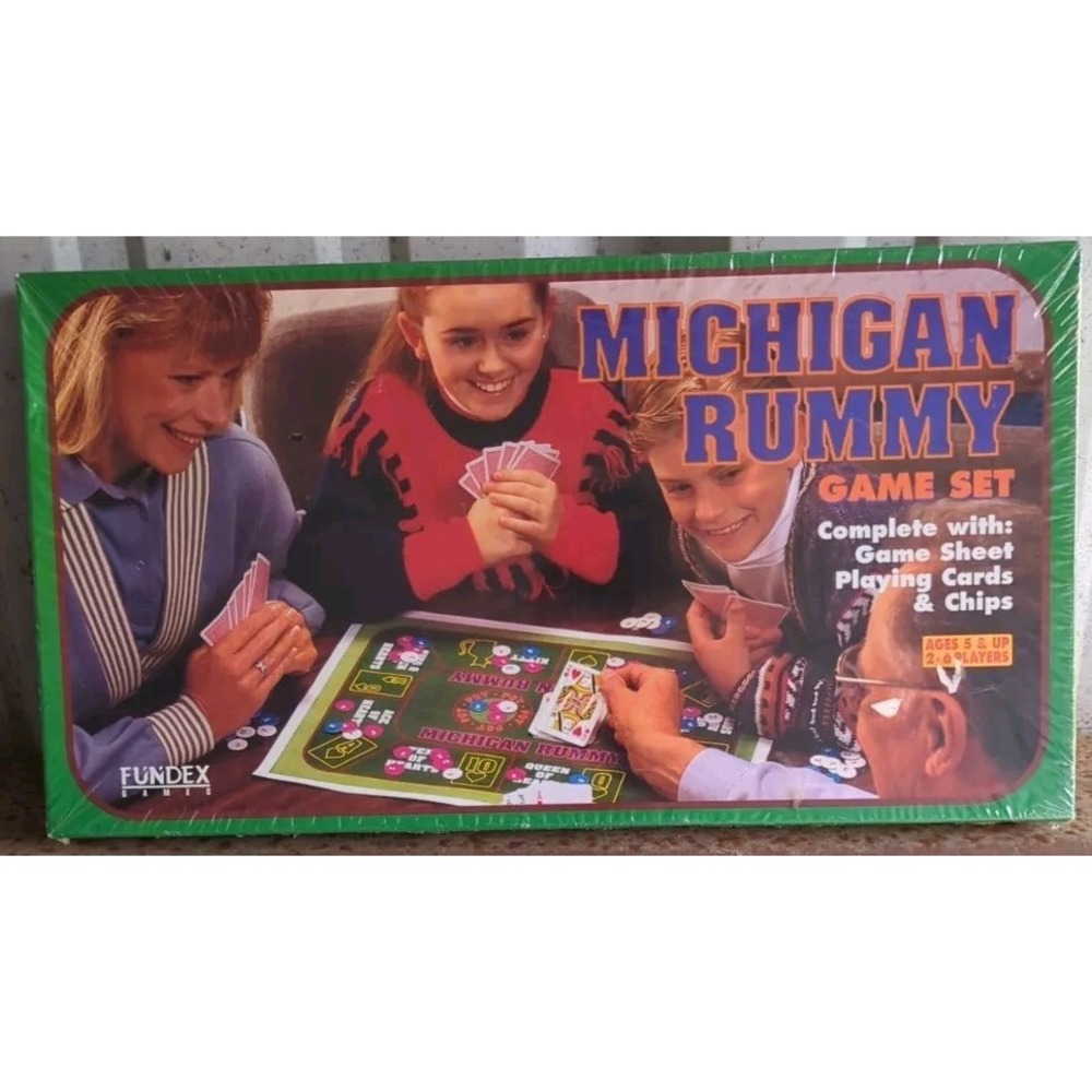 MICHIGAN RUMMY FAMILY GAME CLASSIC New Sealed In Box Ages‎ 6+ 2-4 Players 2001